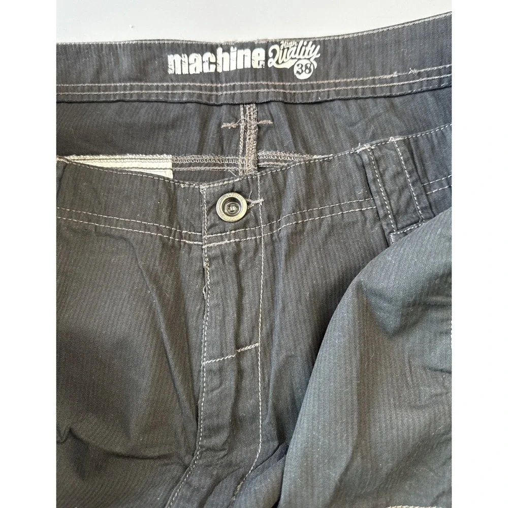 Cargo Shorts Machine Size 38 Mens Black, 100% Cotton YTK Grunge‎